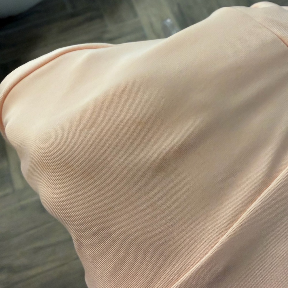 Oh Polly Strapless Thigh High Split Maxi Dress Blush - Picture 5 of 5